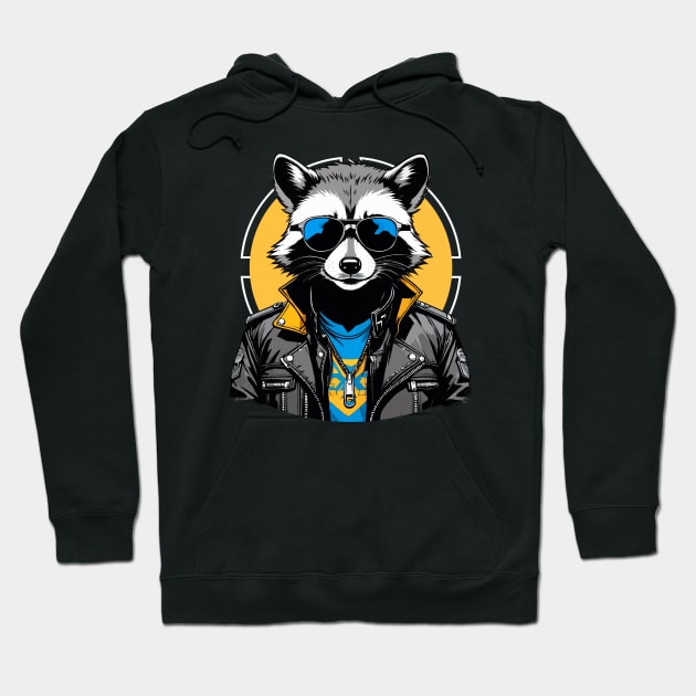 Cool Racoon Hoodie by Benares